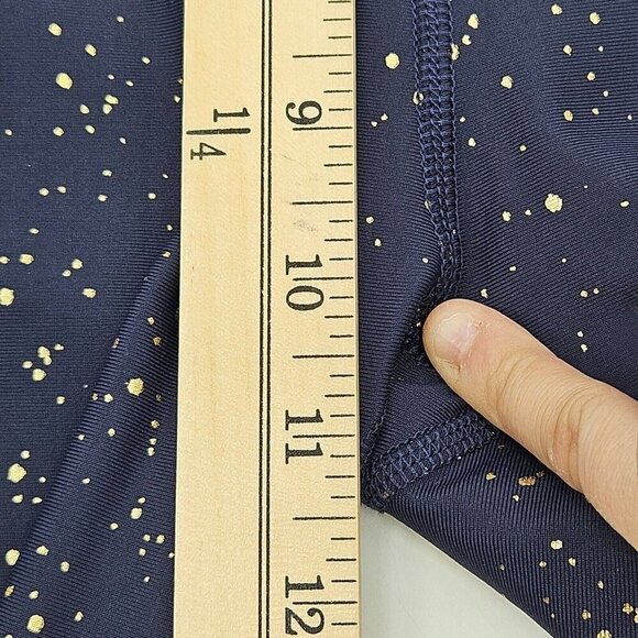 Beyond Yoga High Waisted Alloy Ombre Midi Legging Navy & Gold Women's Size S - Picture 13 of 14